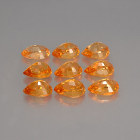 Granato spessartite naturale arancione da  ct, taglio a pera, VS