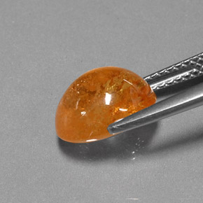 Granato spessartite Arancione naturale da 5,08 ct, Trasparente, Trasparente/Traslucido