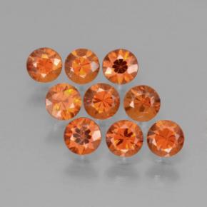 Granato spessartite naturale arancione da  ct, taglio rotondo, VS