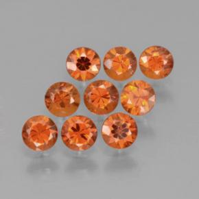 Granato spessartite naturale arancione da  ct, taglio rotondo, VS