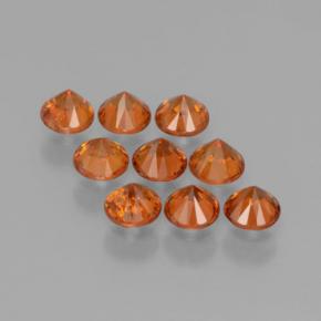 Granato spessartite naturale arancione da  ct, taglio rotondo, VS