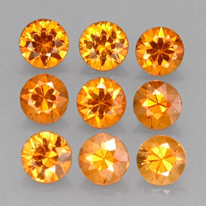 Granato spessartite naturale arancione da  ct, taglio rotondo, VS