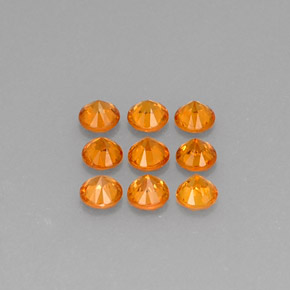 Granato spessartite naturale arancione da  ct, taglio rotondo, VS