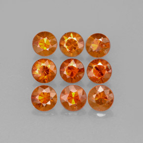 Granato spessartite naturale arancione da  ct, taglio rotondo, VS