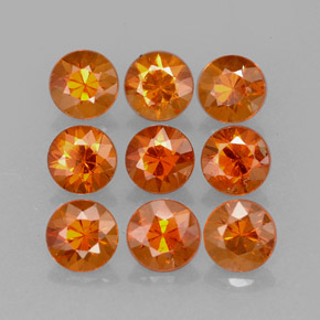 Granato spessartite naturale arancione da  ct, taglio rotondo, VS