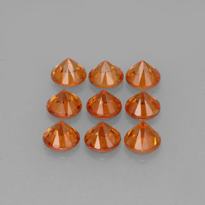 Granato spessartite naturale arancione da  ct, taglio rotondo, VS