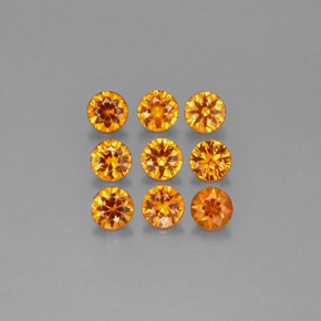 Granato spessartite naturale arancione da  ct, taglio rotondo, VS