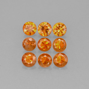 Granato spessartite naturale arancione da  ct, taglio rotondo, VS