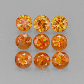 Granato spessartite naturale arancione da  ct, taglio rotondo, VS