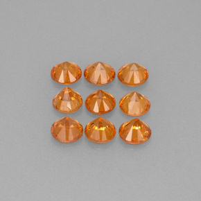 Granato spessartite naturale arancione da  ct, taglio rotondo, VS