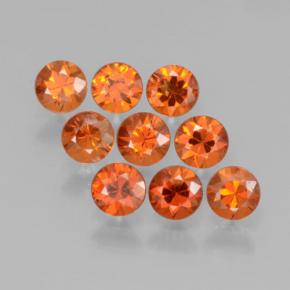 Granato spessartite naturale arancione da 2,58 ct, taglio rotondo, VS