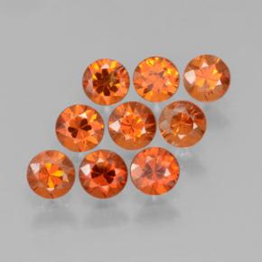 Granato spessartite naturale arancione da 2,58 ct, taglio rotondo, VS