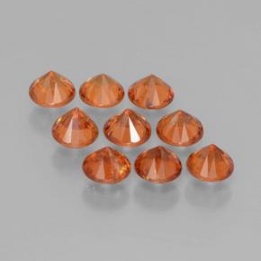 Granato spessartite naturale arancione da 2,58 ct, taglio rotondo, VS