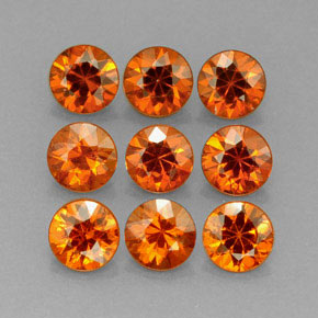 Granato spessartite naturale arancione da  ct, taglio rotondo, VS