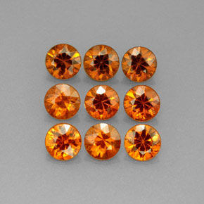 Granato spessartite naturale arancione da  ct, taglio rotondo, VS