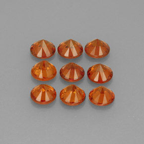 Granato spessartite naturale arancione da  ct, taglio rotondo, VS