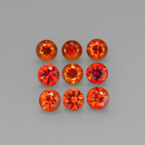 Granato spessartite naturale arancione da  ct, taglio rotondo, VS