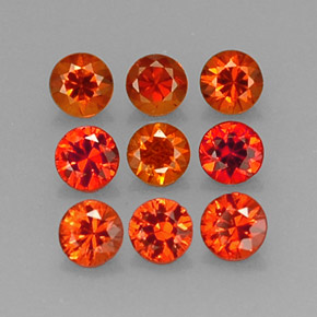 Granato spessartite naturale arancione da  ct, taglio rotondo, VS