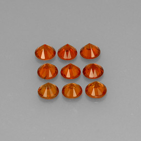 Granato spessartite naturale arancione da  ct, taglio rotondo, VS