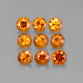 Granato spessartite naturale arancione da  ct, taglio rotondo, VS