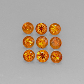 Granato spessartite naturale arancione da  ct, taglio rotondo, VS