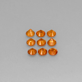 Granato spessartite naturale arancione da  ct, taglio rotondo, VS