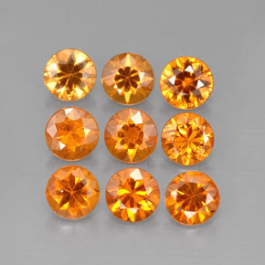 Granato spessartite naturale arancione da  ct, taglio rotondo, VS