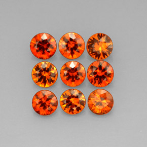 Granato spessartite naturale arancione da  ct, taglio rotondo, VS