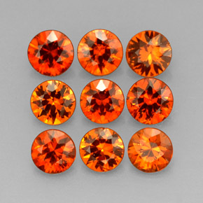 Granato spessartite naturale arancione da  ct, taglio rotondo, VS