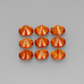 Granato spessartite naturale arancione da  ct, taglio rotondo, VS