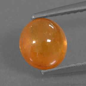 Granato spessartite naturale arancione da 1,88 ct, taglio ovale, traslucido