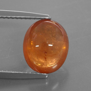 Granato spessartite naturale arancione da 6,01 ct, trasparente, trasparente/traslucido