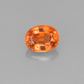 Granato spessartite Mandarino naturale da 0.73 ct, Taglio ovale, VVS-VS