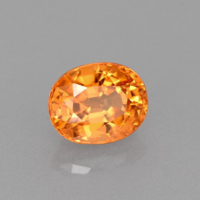 Granato spessartite Arancione naturale da 0.94 ct, Taglio ovale, VS