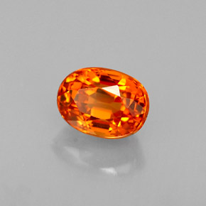 Granato spessartite naturale arancione da 0,80 ct, taglio ovale, VVS