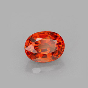 Granato spessartite Arancione rossastra naturale da 1.07 ct, Taglio ovale, VVS-VS