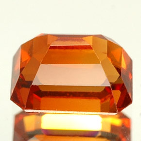 Granato spessartite Mandarino naturale da 0.91 ct, Taglio smeraldo, VVS-VS