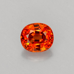 Granato spessartite naturale arancione da 0,83 ct, taglio ovale, VVS-VS