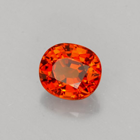Granato spessartite naturale arancione da 0,83 ct, taglio ovale, VVS-VS