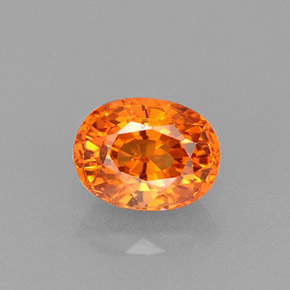 Granato spessartite naturale arancione da 0,78 ct, taglio ovale, VVS-VS