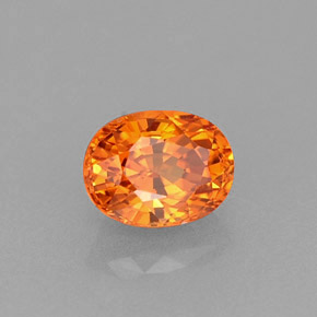 Granato spessartite naturale arancione da 0,78 ct, taglio ovale, VVS-VS