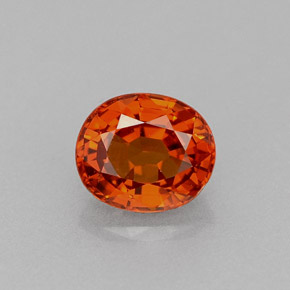 Granato spessartite naturale arancione da 0,88 ct, taglio ovale, VVS-VS