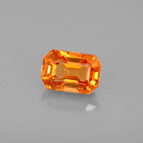 Granato spessartite naturale arancione da 0,83 ct, taglio smeraldo, VS