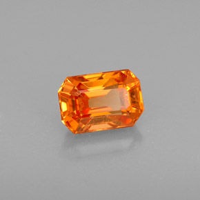 Granato spessartite naturale arancione da 0,83 ct, taglio smeraldo, VS
