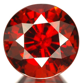 Granato spessartite naturale rosso da 2,84 ct, taglio rotondo, VVS-VS