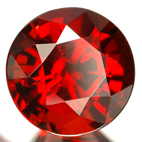 Granato spessartite naturale rosso da 2,84 ct, taglio rotondo, VVS-VS