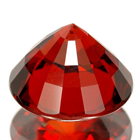 Granato spessartite naturale rosso da 2,84 ct, taglio rotondo, VVS-VS