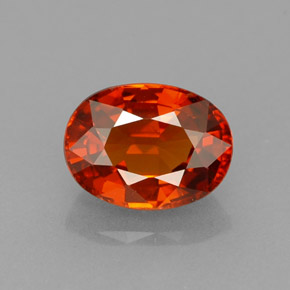 Granato spessartite naturale arancione da 1,33 ct, taglio ovale, VS