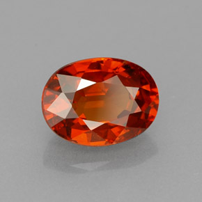 Granato spessartite naturale arancione da 1,33 ct, taglio ovale, VS