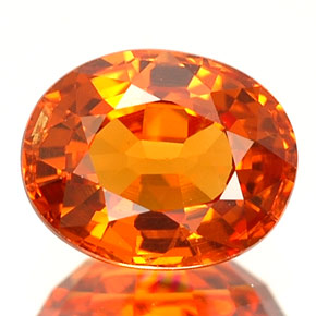 Granato spessartite Mandarino naturale da 1.36 ct, Taglio ovale, VS